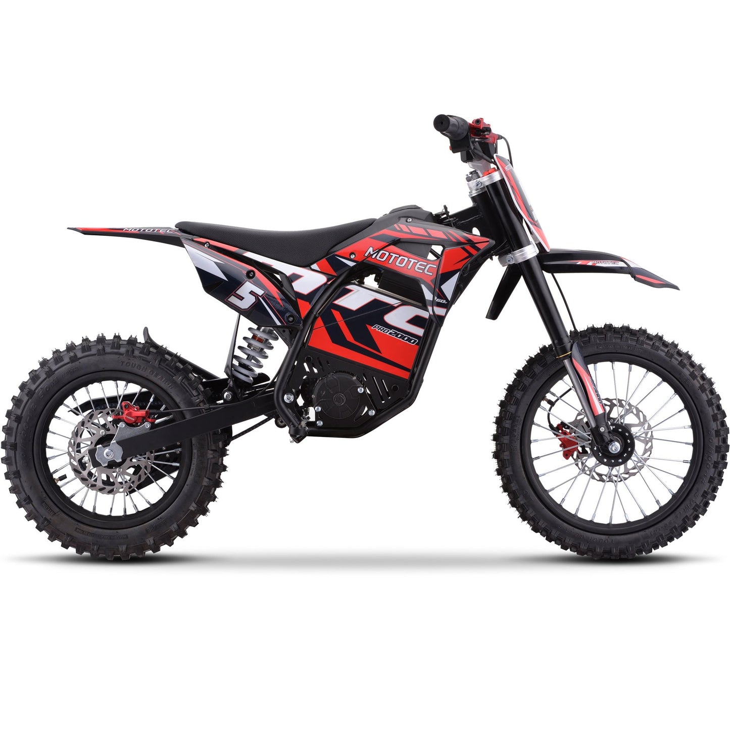 MotoTec 60v 2000w E-Bike (Red)