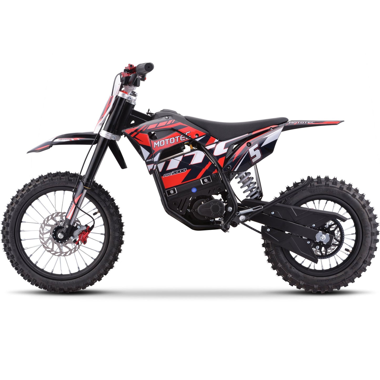 MotoTec 60v 2000w E-Bike (Red)