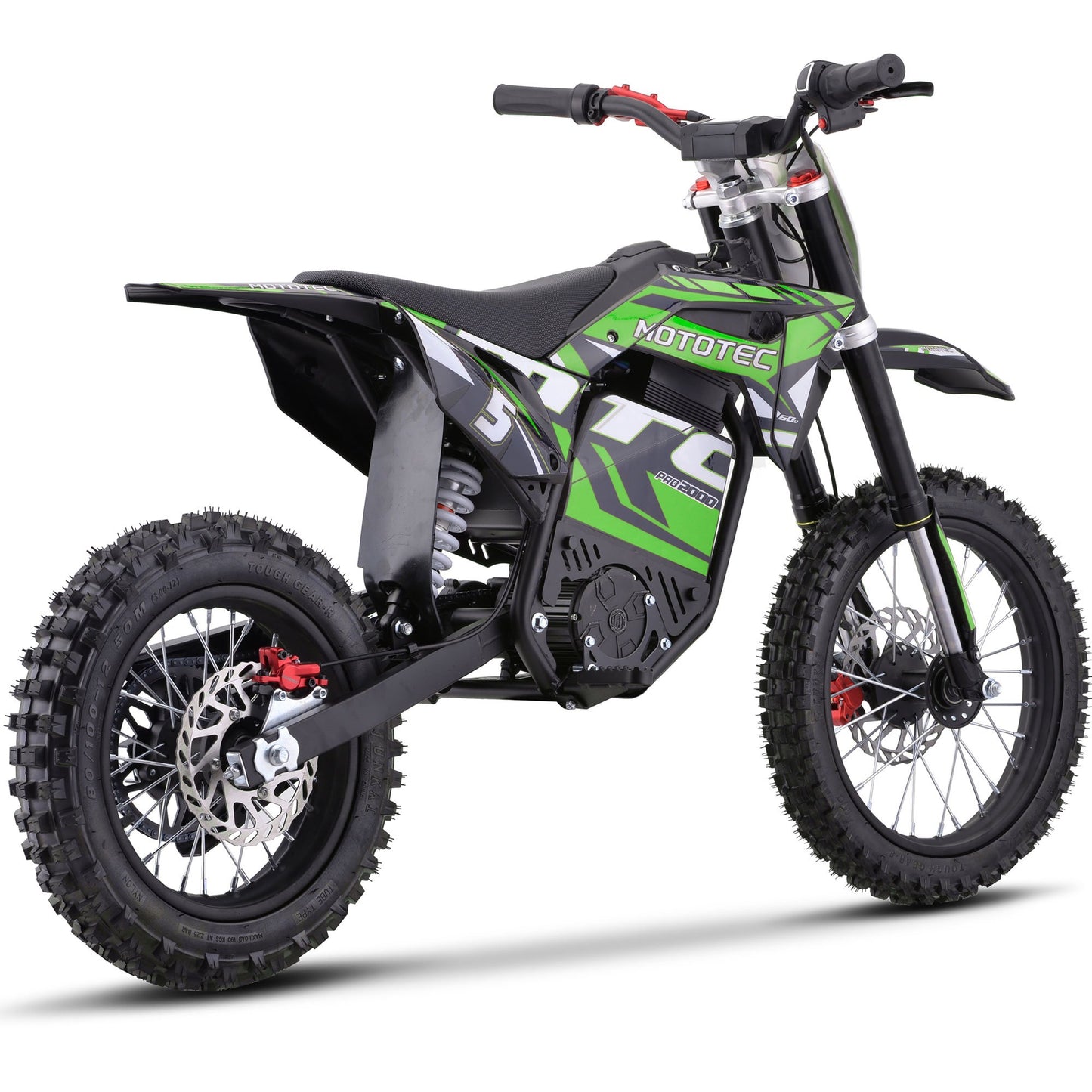 MotoTec 60v 2000w E-Bike (Green)   *In stock on 10/26*