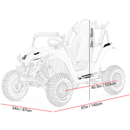 MotoTec Raider Kids UTV 48v 1200w Full Suspension (Blue)